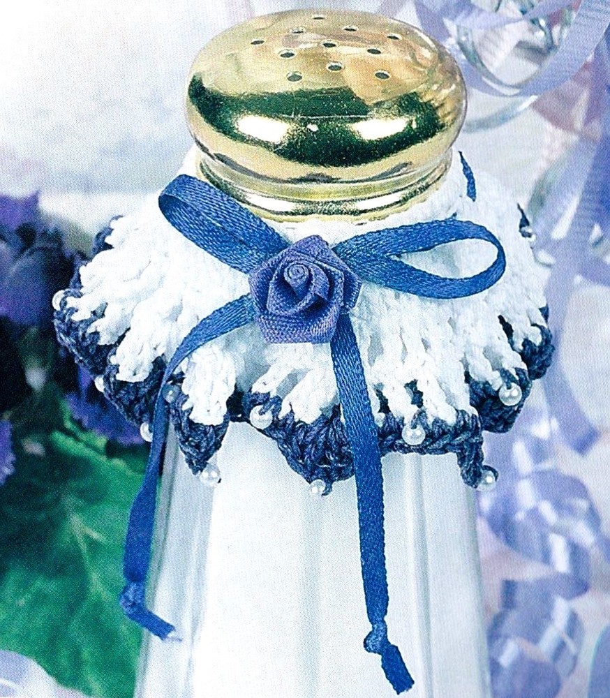 FEMININE Bath Powder Bottle Collar/Decor/CROCHET PATTERN INSTRUCTIONS ONLY