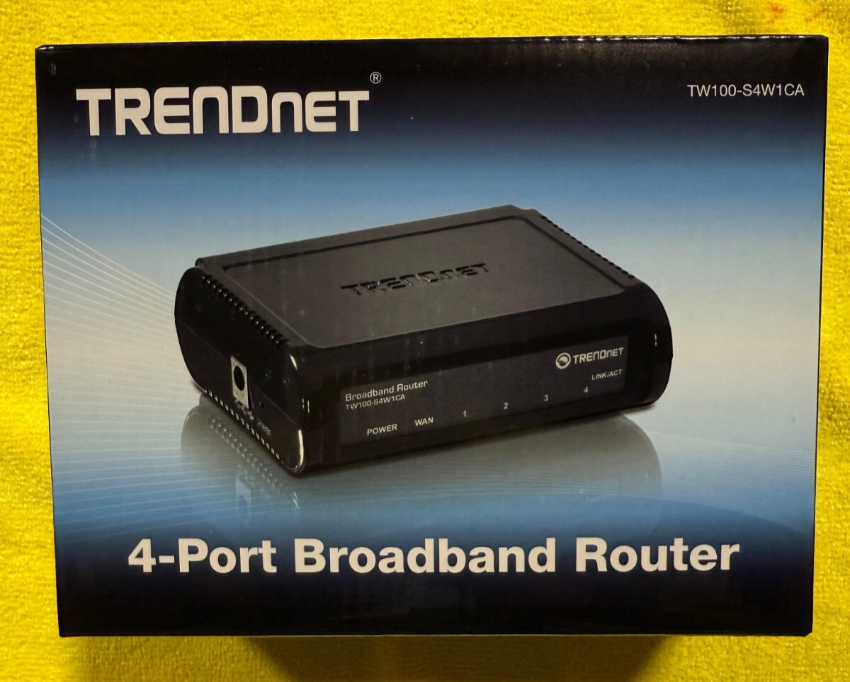 Trendnet 4-port High Speed Broadband Router Model TW100 S4W1CA Black
