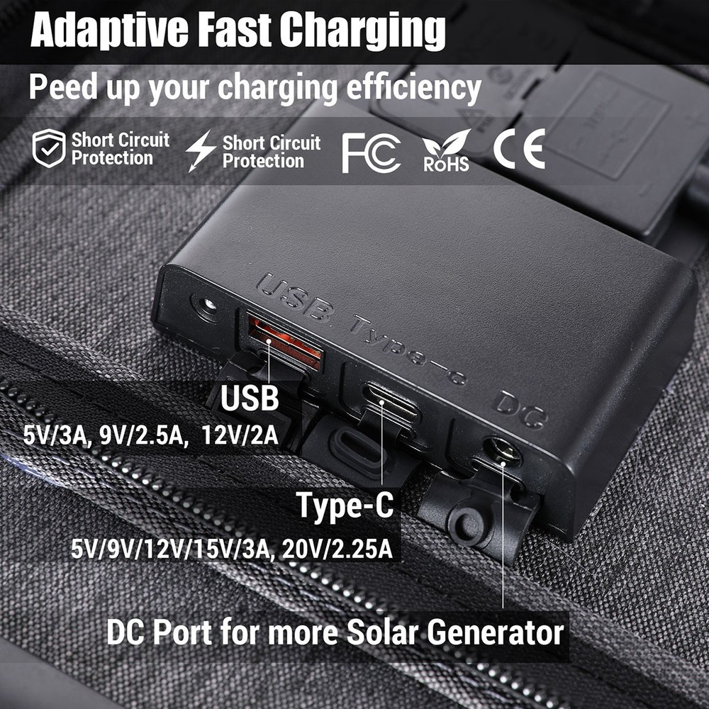 100w - 200w Foldable Solar Panel Portable Solar Charger Rv Camping Solar System