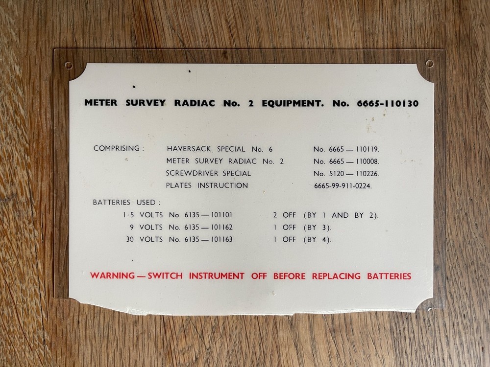 British Military RADIAC Meter No. 2