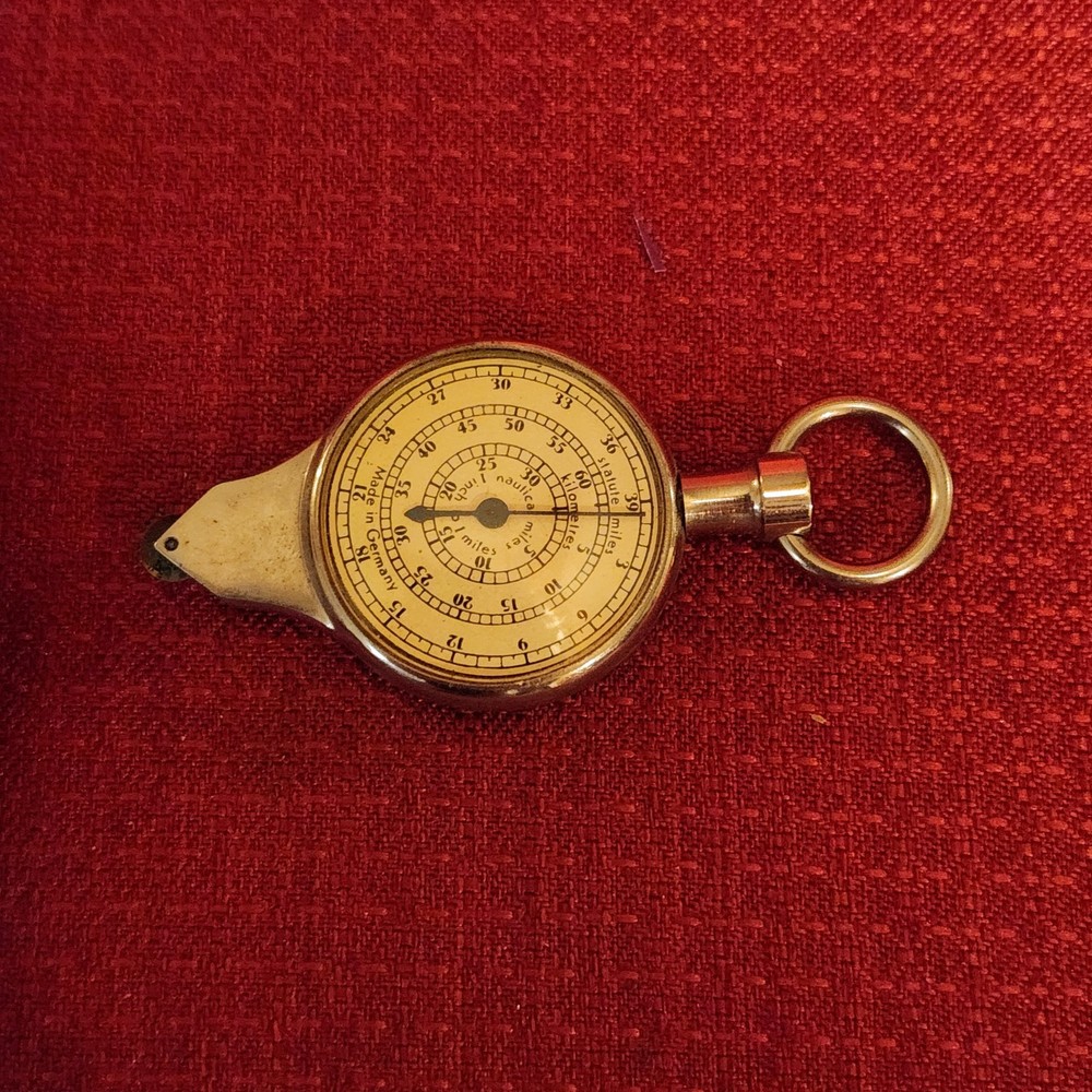 Vtg Hoffritz 2 Sided German Opisometer Map Measure Tool + OG Case + Instructions