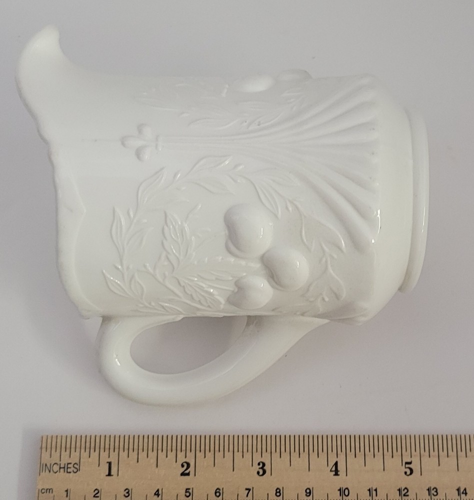 Milkglass Cherry Small Pitcher