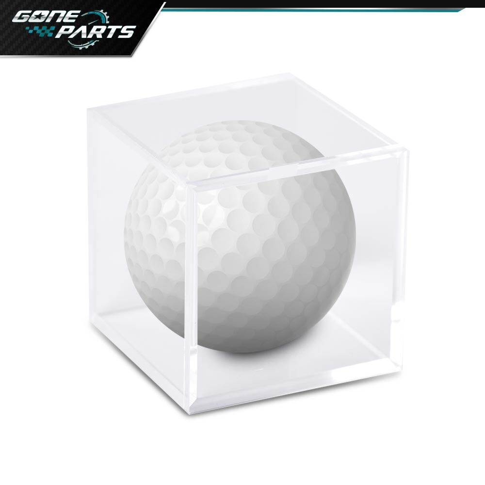 Golf Ball Display Plastic Clear Case Cube Square Stackable Holder Autograph