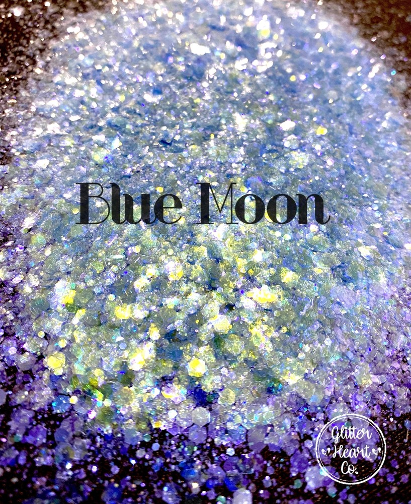 Premium Polyester Glitter - Blue Iridescent Chunky Mix