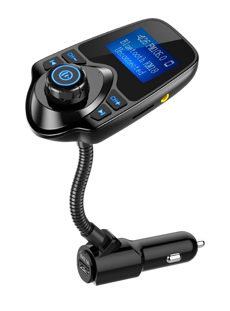 Nulaxy Wireless FM Transmitter Radio in-Car Bluetooth Adapter Car Kit.