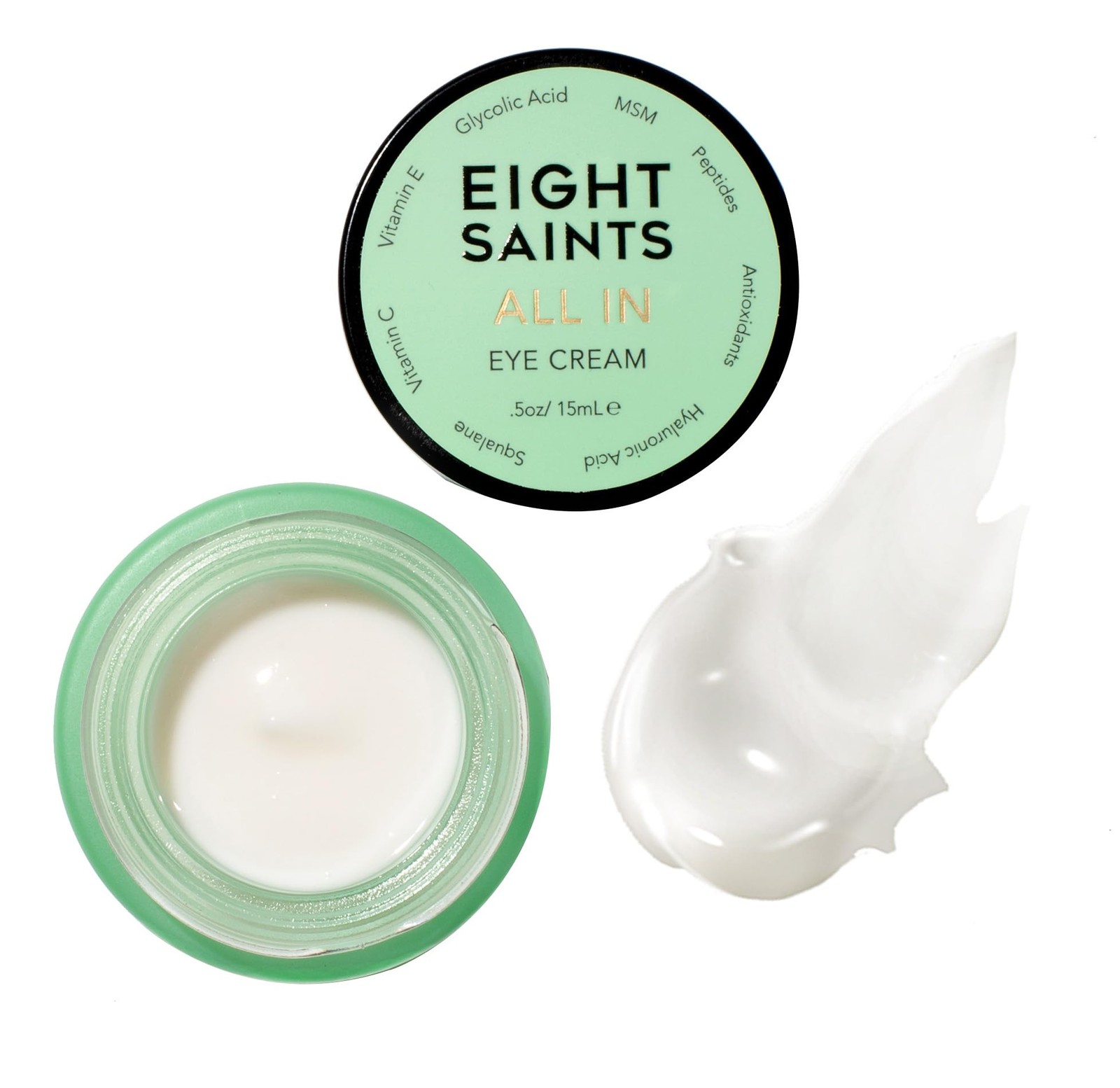 Eight Saints All-In Eye Cream, Natural & Organic Anti-Aging, Puffiness, Dark Cir