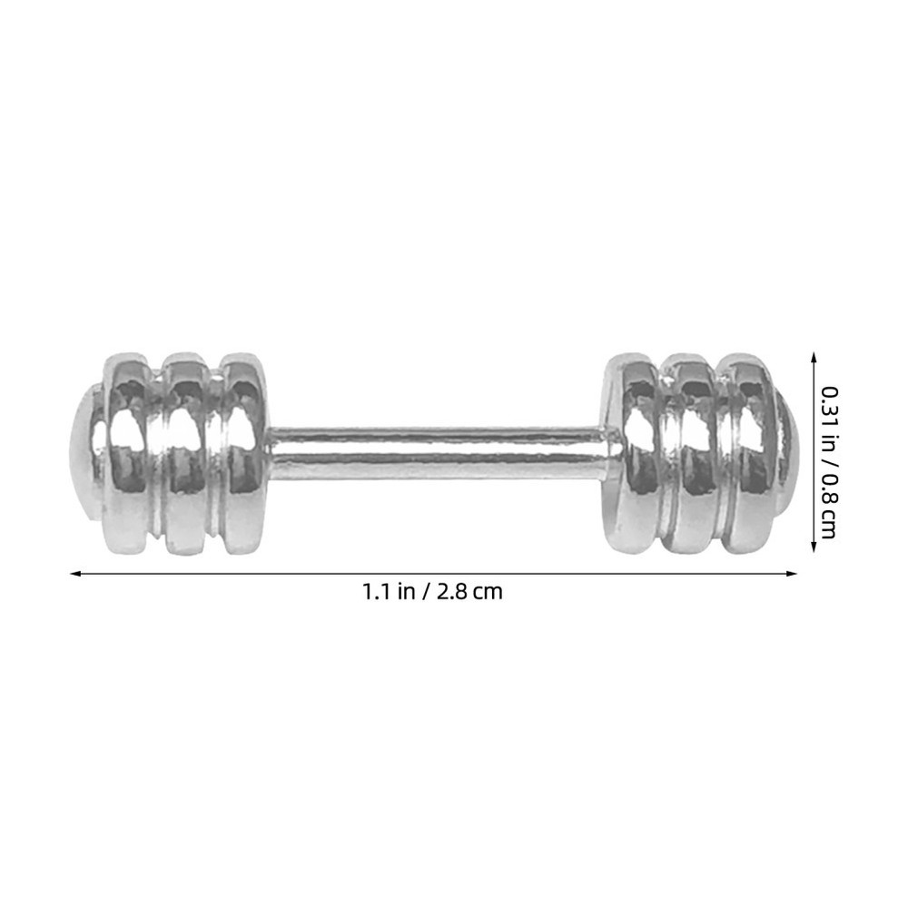 2 Pcs Mini Dumbbell Accessories Simulation Miniature House Decor