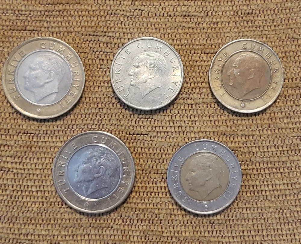 1966 - 2022 Turkish Coins X 5