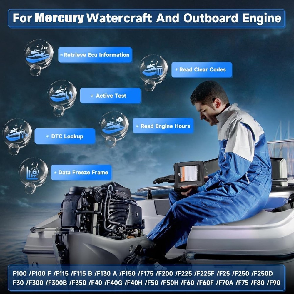 ANCEL MR500 Fits Mercury Marine Engine Diagnostic Tool Scanner OBD2 Code Reader