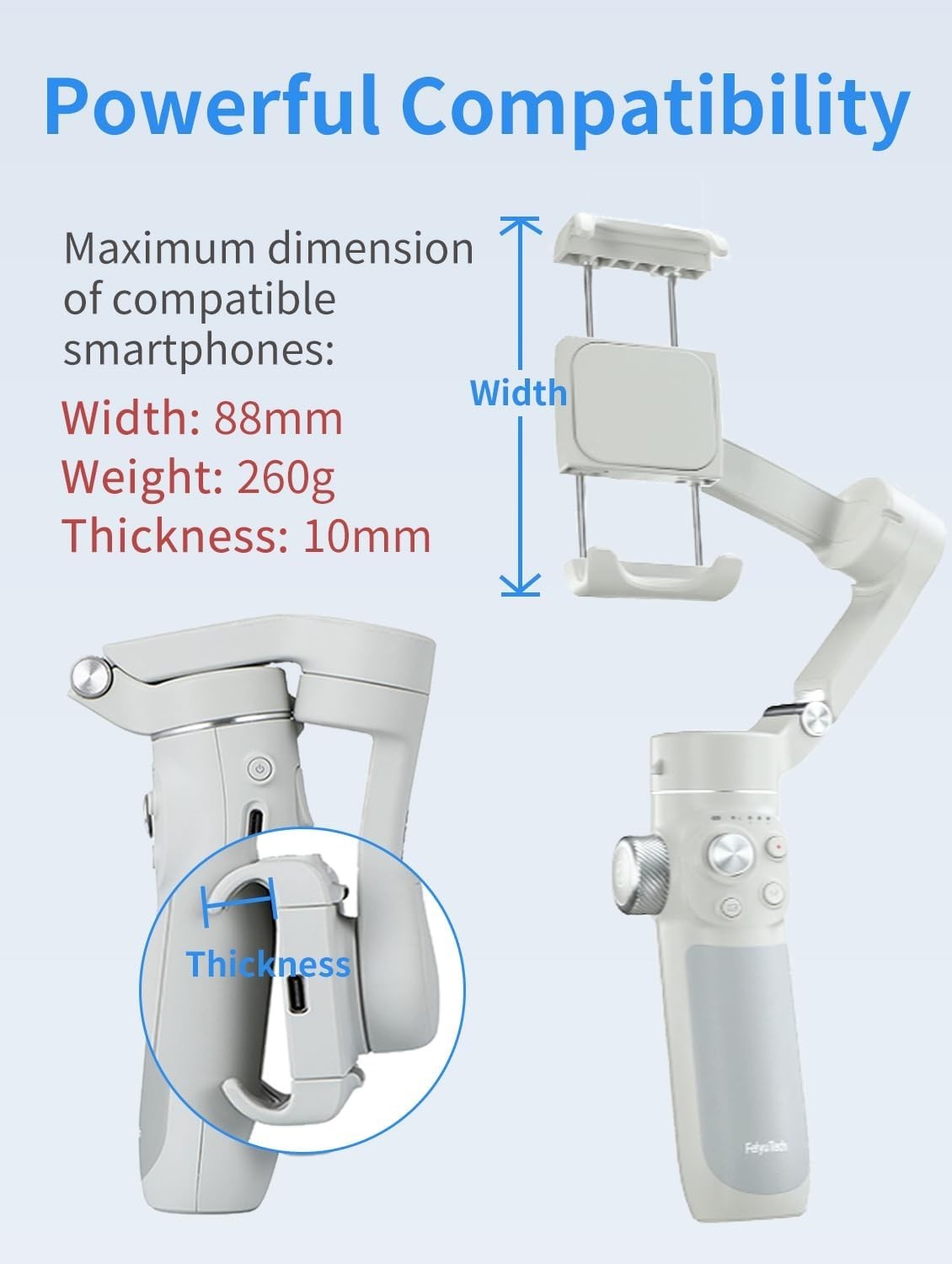 Feiyu VB4SE 3-Axis Compact Handheld Smartphone Gimbal Stabilizer Bluetooth, APP