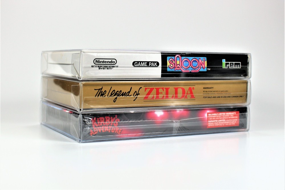 50 Custom NES Box Protectors Clear Plasitc Boxes Case for CIB Complete Sealed