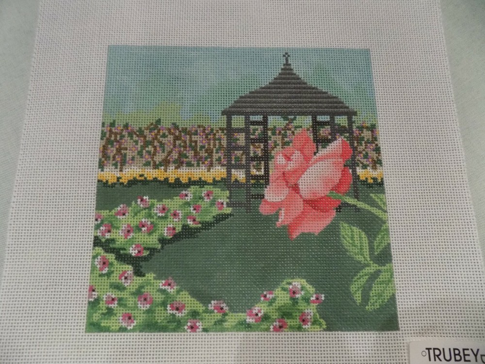HAND PAINTED GAZEBO GARDEN
