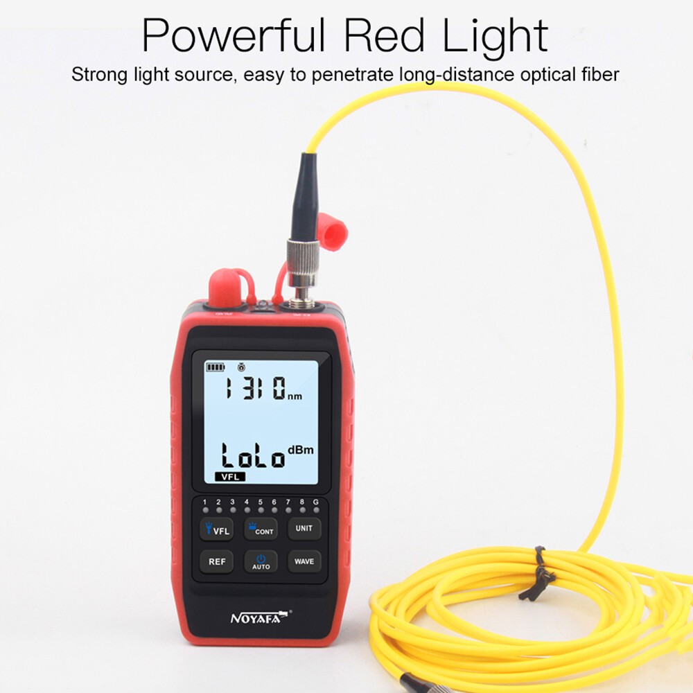 Network RJ45 Line Cable Tester Optical Power Meter Light Source & Li-ion Battery