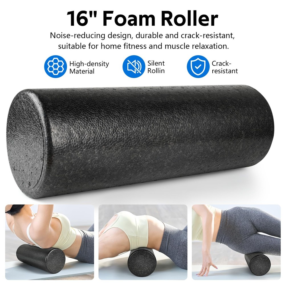 7-in-1 Foam Roller Set - Deep Tissue Muscle Massager & Back Roller, High Density