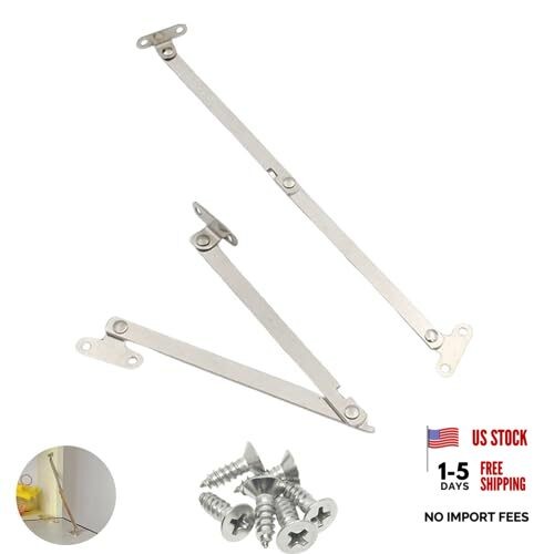 2 Pack Folding Lid Support Hinge Drop Lids Stay Replacement Bracket Rod