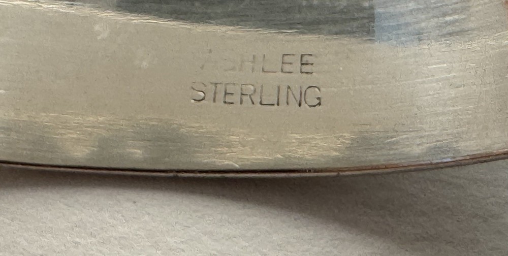 “ASHLEE” Modern Sterling Silver Napkin Ring “EL”