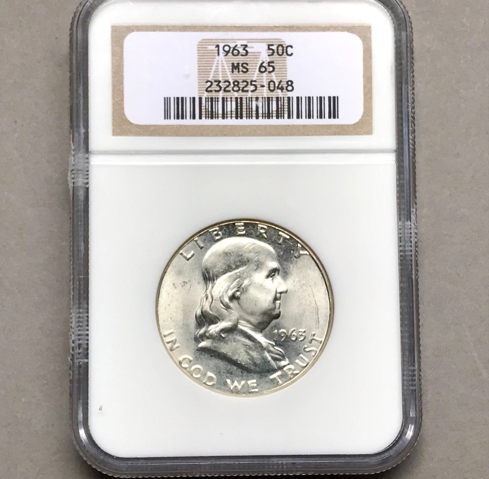 1963 Franklin Half Dollar NGC MS65
