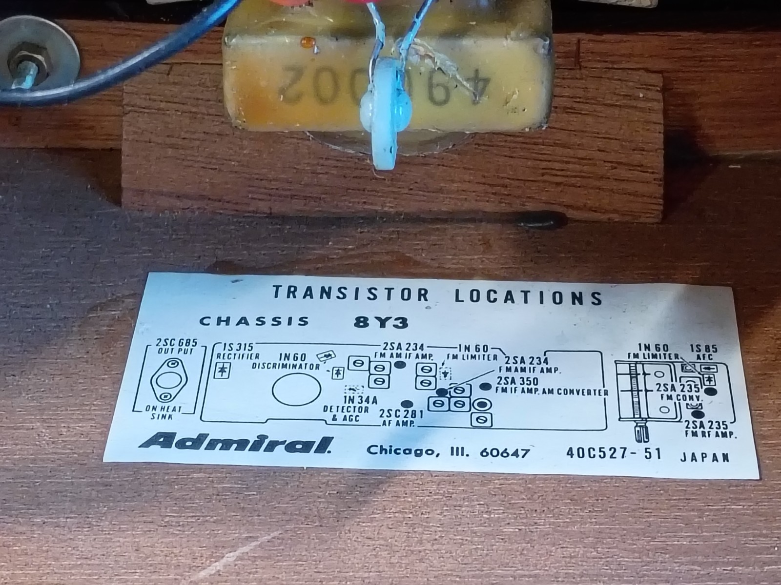 Rare 1966 Admiral Model Y471RA Transistor AM FM Radio - Works Watch Video