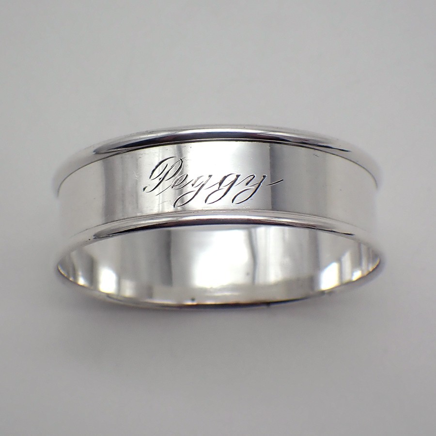 Gorham Napkin Ring Sterling Silver Mono Peggy