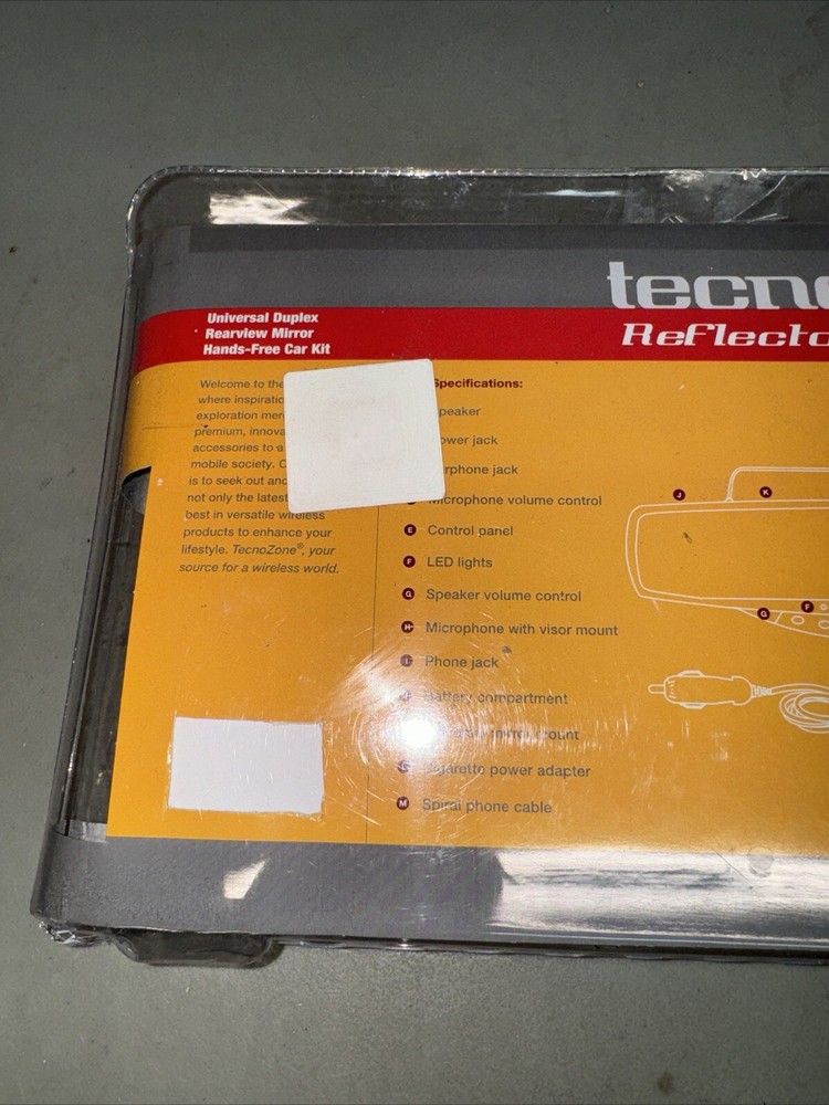 Tecno Reflector Universal Duplex Rearview Mirror Hands-Free Car Kit READ ISSUES