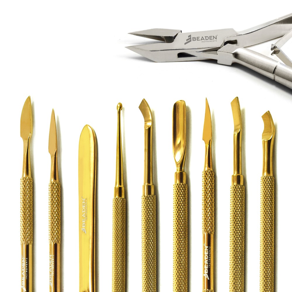 Toe Ingrown Nail Cutter Podiatry & Manicure Nails Pusher Gouges Cuticle Tools