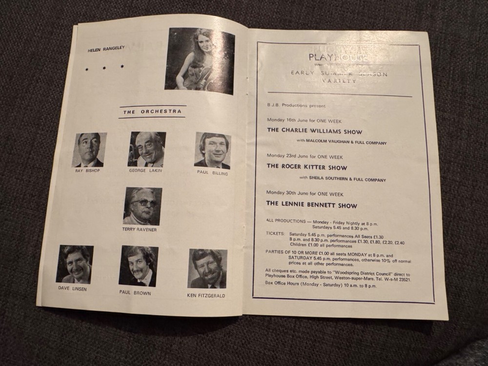 Multi-signed Weston-super-Mare Theatre Programme 1970s Semprini Campbell Lewis +