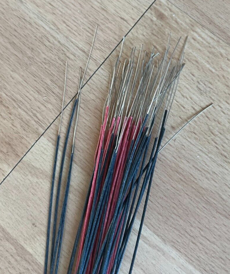 50 ~ 28" Pieces ~ 24 ga ~ Cloth Covered Solid Wire ~ Bell System ~ NEW