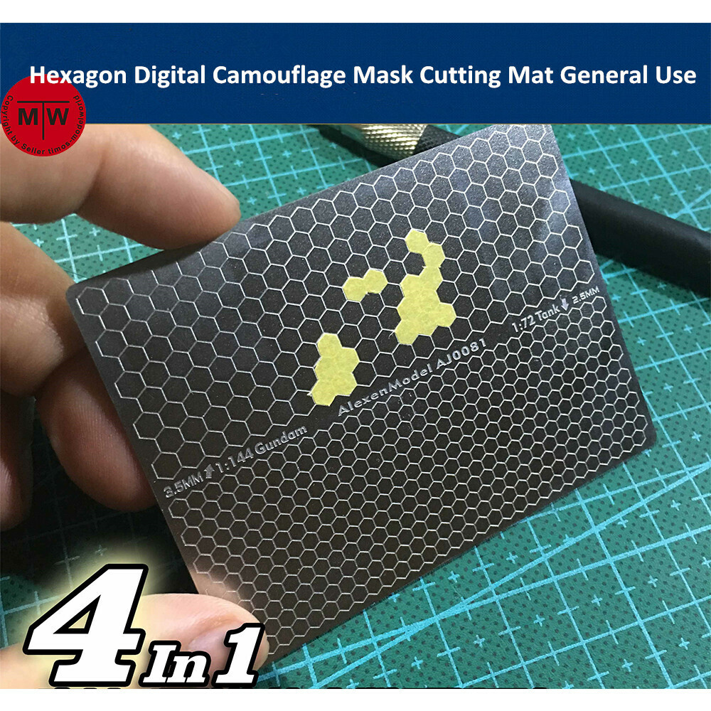Hexagon Cellular Digital Camouflage Paint Mask Cutting Mat General Use Tools