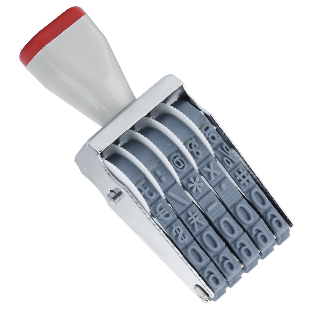 5 Digit Number Stamp by ,Rubber Changeable Office Date Stamp Rotating Adjusta...