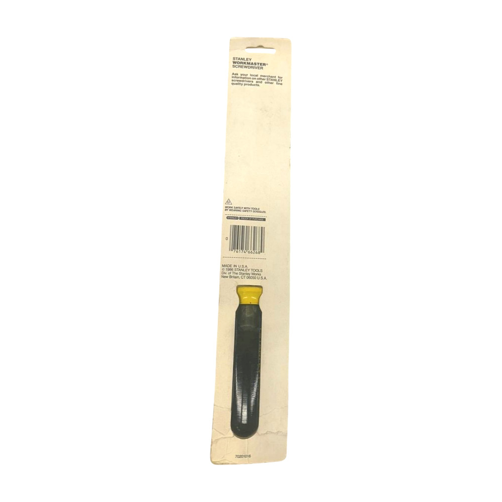 Stanley 66-268 8" WORKMASTER Flat Head Screwdriver - Made in USA