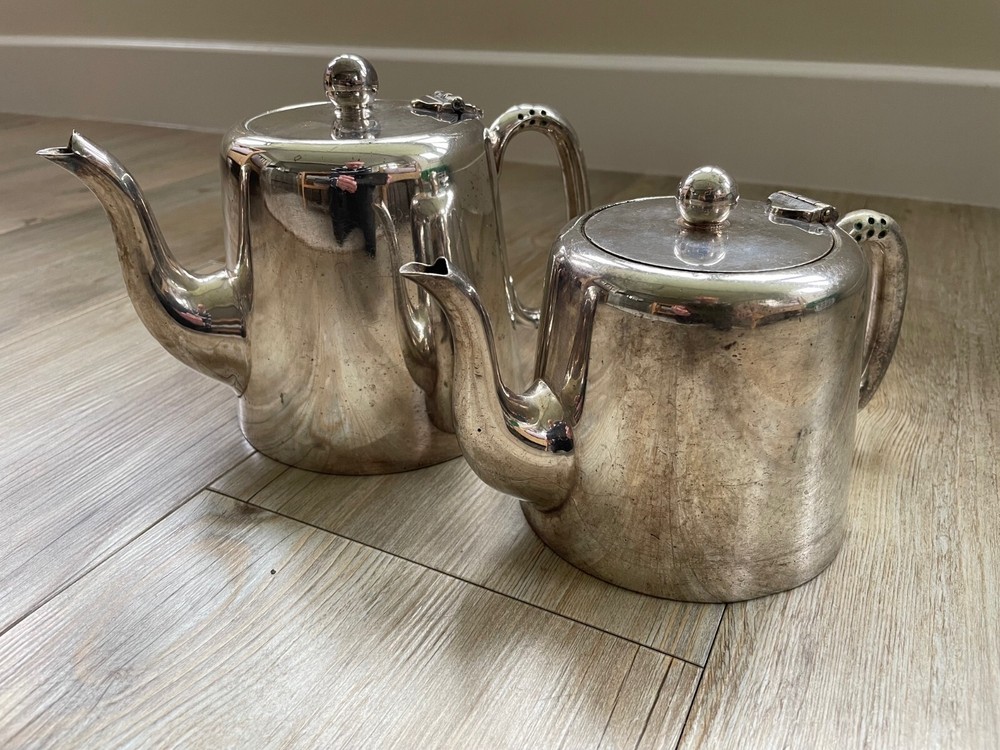 Antique Edward Pairpoint Silver Plated Teapots