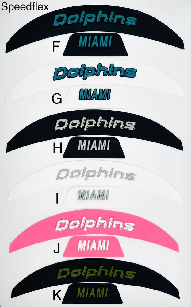Dolphins Full Size SpeedFlex 3D Helmet Bumpers