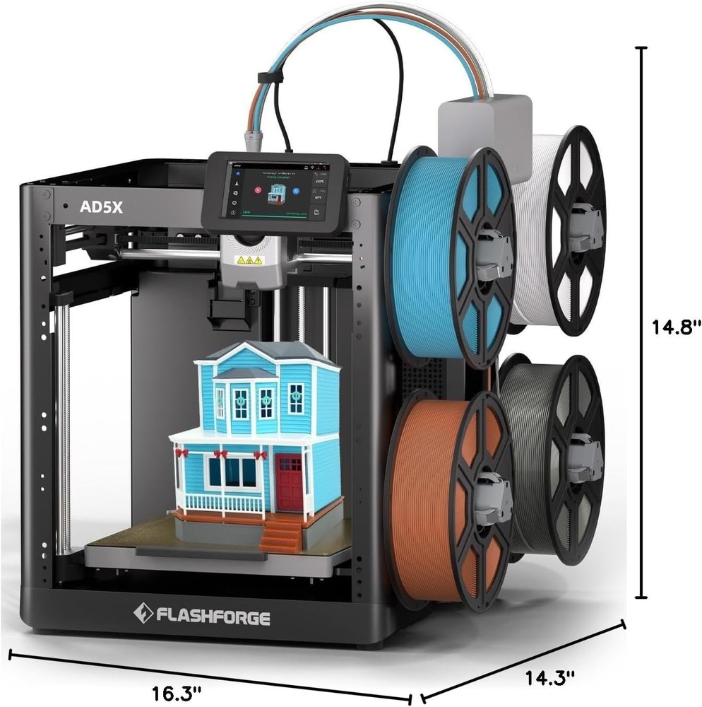 Multi-Color 3D Printer 4 Colors with IFS, Fully Auto Leveling FDM 3D Printer ...