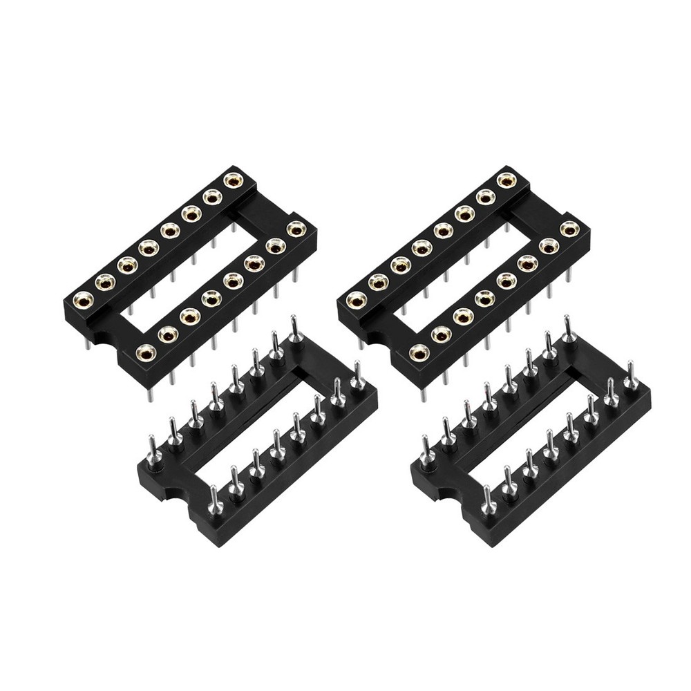 10 PCS IC Chip Socket Adapter，2.54mm Pitch 7.6 Row Pitch