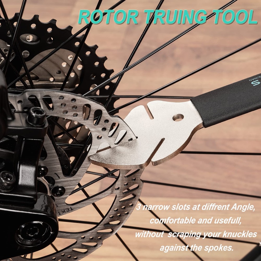 2 In 1 Bicycle Rotor Truing Fork Medium Brake Disc Alignment Maintenance Tool