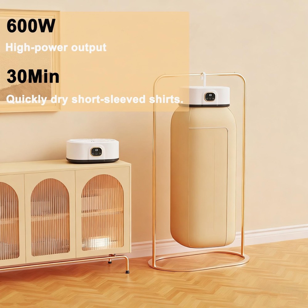 Portable Clothes Dryer,Mini Laundry Dryers,Small Compact Foldable Dryer with ...
