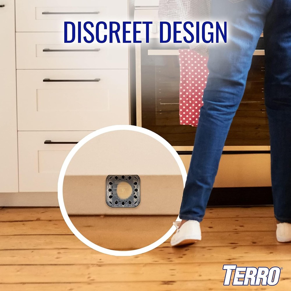 TERRO T500 Indoor Multi-Surface Roach Bait Stations - 1 Pack, Black