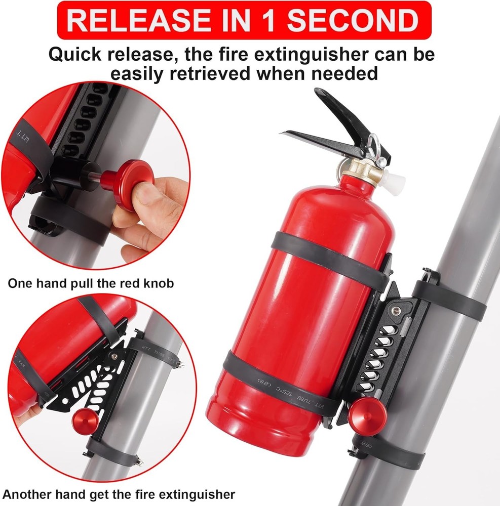 UTV Fire Extinguisher Mount Bracket, Quick Release Fire Extinguisher Mount Ho...