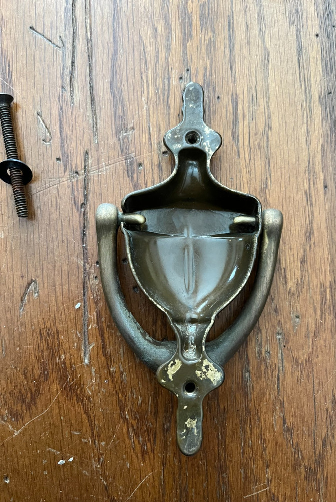 Vintage Solid Brass Door Knocker-Classic Style 6" long 3" wide