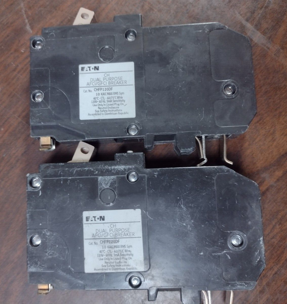 EATON CHFP120DF CIRCUIT BREAKER 20 AMP 1-POLE AFCI GFCI *LOT of 2* NEW NO BOX