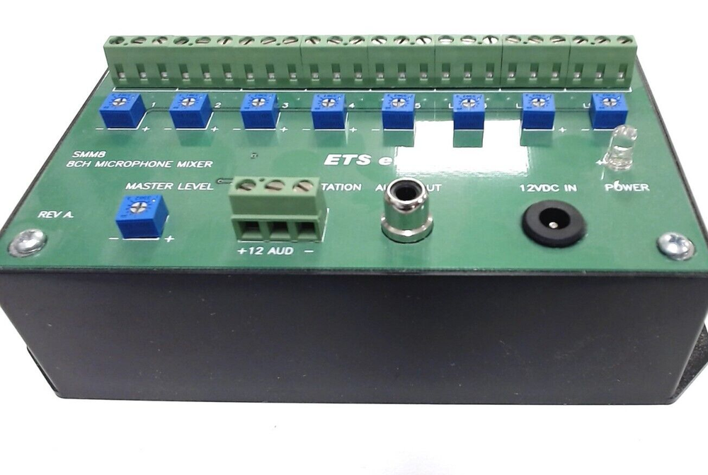 Open Box - ETS SMM8 8 CHANNEL SIMPLE MICROPHONE MIXER