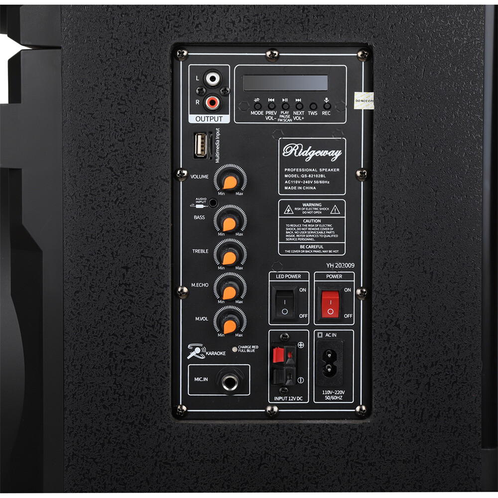 9000W Dual 10" Woofer Bluetooth Speaker Rechargable For Party FM Karaok DJ AUX