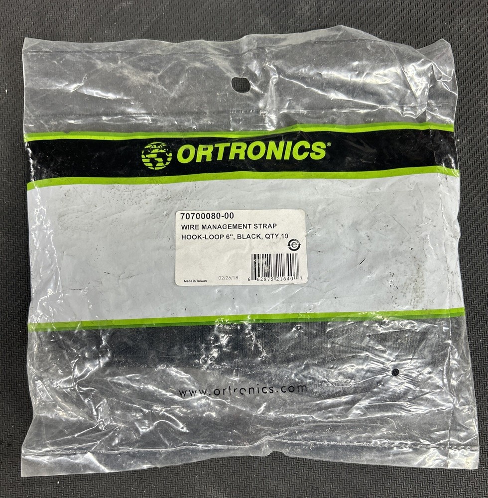 NEW Ortronics 70700080-00 6" 10 Pack Cable Management Straps 1000 Strips