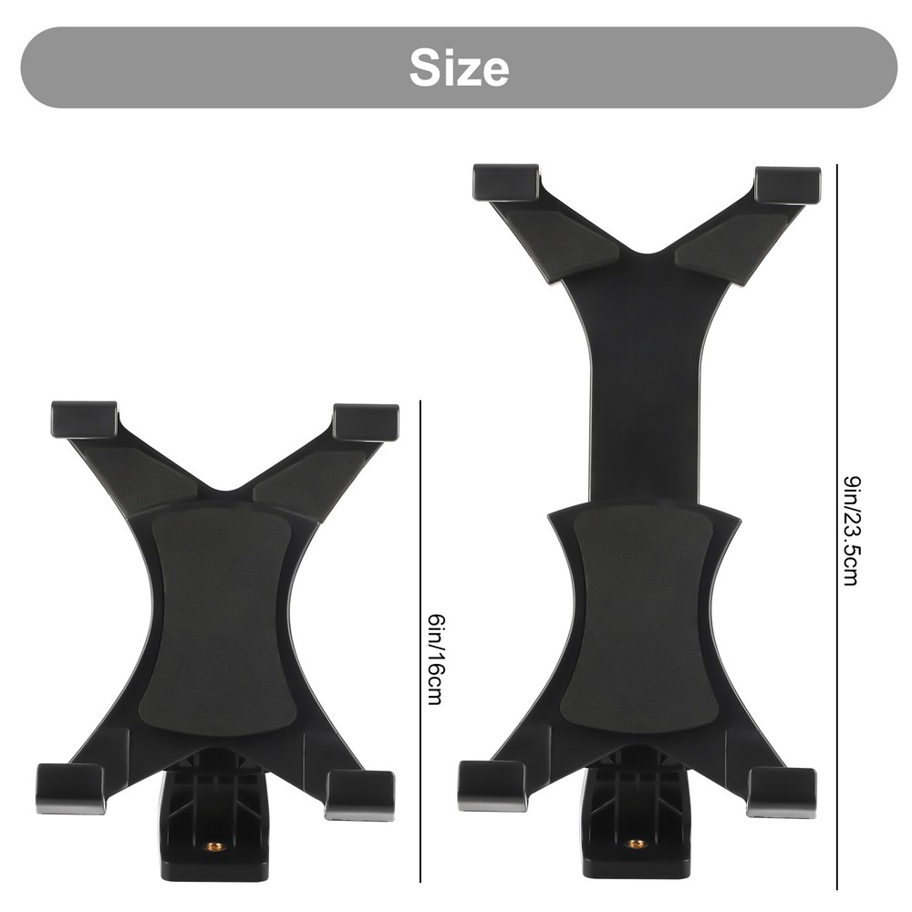 Tablet Tripod Mount Clamp Holder Bracket 1/4”Thread Adapter For 7-12" iPad Tab