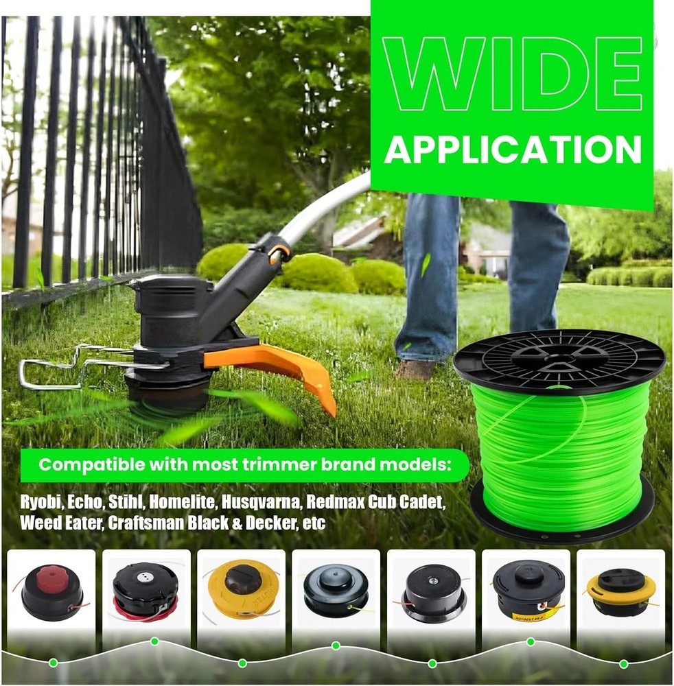 095 Trimmer Line Heavy Duty, Weed Eater String .095, String Trimmer Line .0