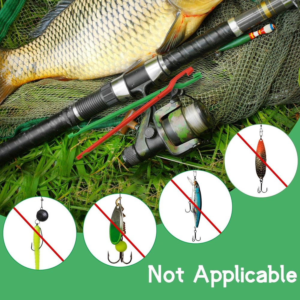 Easy Fish Hook Remover Tool 10pcs Fishing Disgorger Plastic Portable Unhook E...