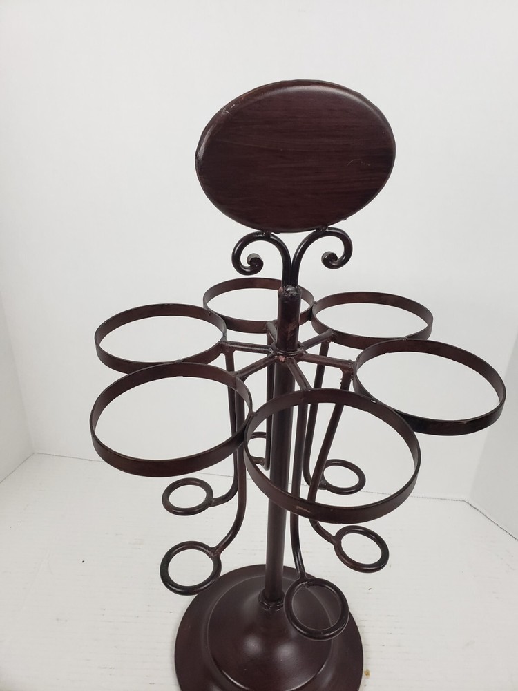 Six Bottle Cast Iron Wine Rack 21" x 11"
