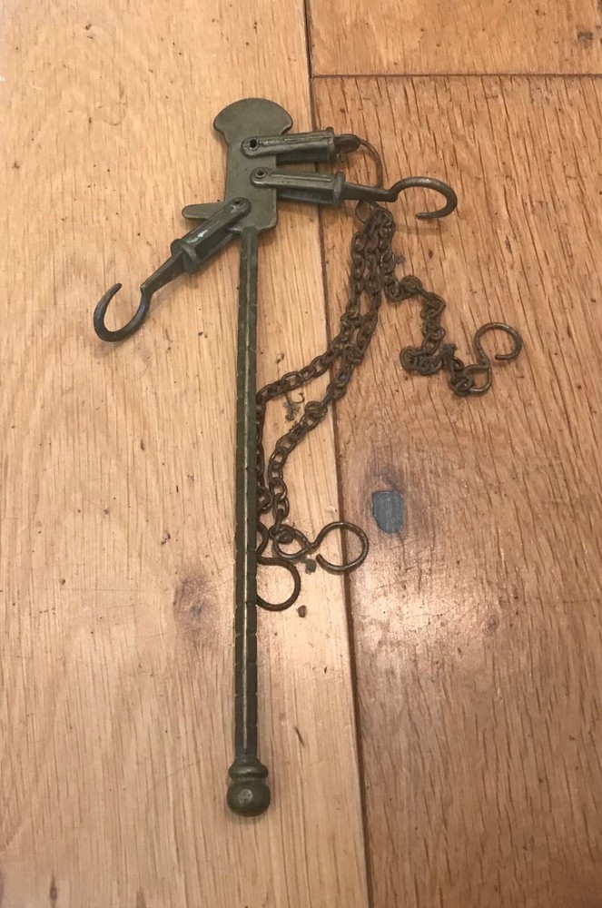 Vintage Hanging Balance Beam Brass Scale CD2