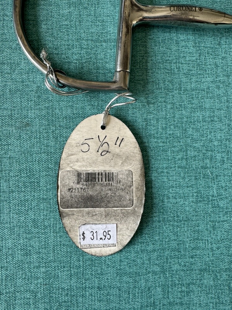 New 5 1/2” Coronet Large Dee Ring Snaffle