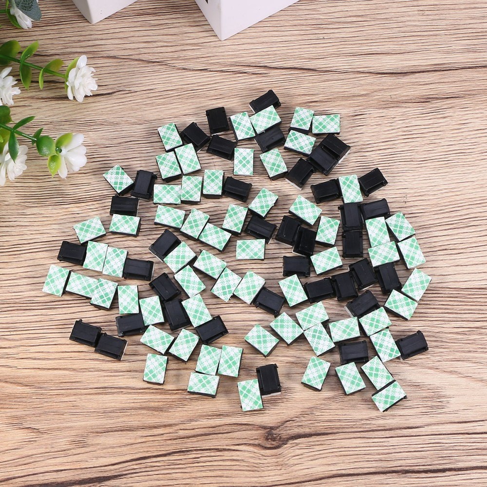 Cable Tie Holders 100pcs Black Clips for Organization